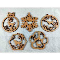 Kerstboomversiering Set van 5  Golden Retriever