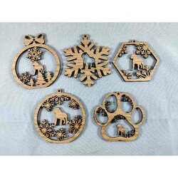 Kerstboomversiering Set van 5  Cane Corsa