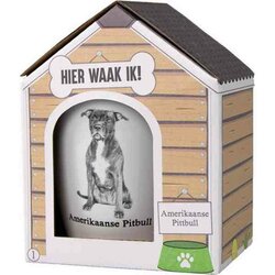 Mok - Amerikaanse Pitbull – Dier – Puppy – Hond – Dieren – Mokken en bekers – Keramiek – Mokken - Porselein - Honden – Cadeau - Kado
