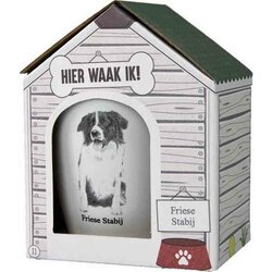 Mok – Friese Stabij – Dier – Puppy – Hond – Dieren – Mokken en bekers – Keramiek – Mokken - Porselein - Honden – Cadeau - Kado