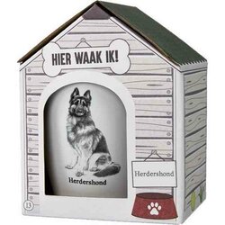 Mok – Herdershond – Dier – Puppy – Hond – Dieren – Mokken en bekers – Keramiek – Mokken - Porselein - Honden – Cadeau - Kado