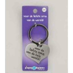 Hart Sleutelhanger - Voor de liefste oma