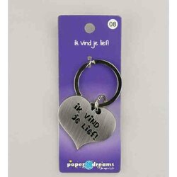 Hart Sleutelhanger - Ik vind je lief