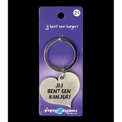 Hart Sleutelhanger - jij bent een kanjer