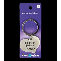 Paper Dreams Hart sleutelhanger - voor de liefste broer