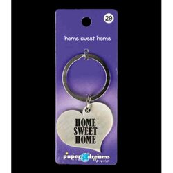 Paper Dreams Hart Sleutelhange  Home sweet Home