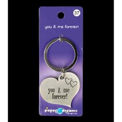 Paper Dreams Hart sleutelhanger - You & Me forever