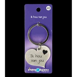 Hart Sleutelhanger - Ik hou van jou