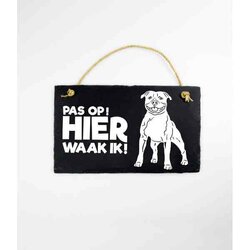 Leisteen Dieren - Bull Stafford / Spreuktegel