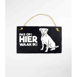 Leisteen Dieren - Jack Russell / Spreuktegel
