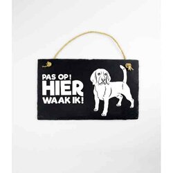 Leisteen Dieren -Beagle / Spreuktegel
