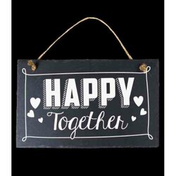 Stone Slogans Happy Together / Spreuktegel