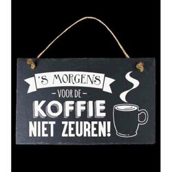 Spreuktegel Stone Slogans Koffie