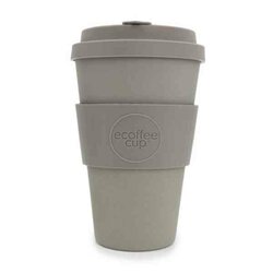 Ecoffee Cup Bamboo - 400 ml Molto Grigio met Groen Siliconen