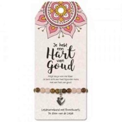 Hart van goud Vriendschapsarmband / Cadeaukaart 