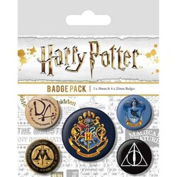HARRY POTTER -  5 Pack Badges - Hogwarts