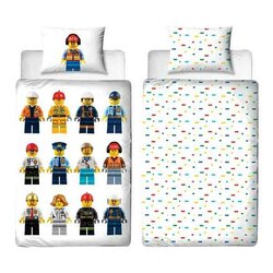 LEGO - Duvet Cover / Dekbedovertrek  140x200cm + Cushion 60x70cm - '100% Coton'