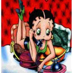 Betty Boop aan de Telefoon Muismat