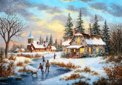Dennis Lewan - A Mid-Winter's Eve Puzzel 1000 stukjes