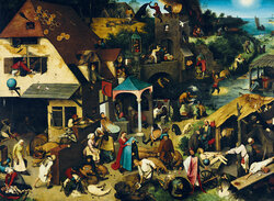 Bluebird Pieter Bruegel the Elder - Netherlandish Proverbs, 1559    Puzzel 3000 stukjes