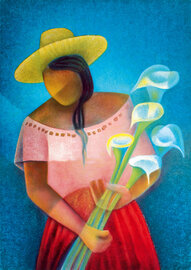 Louis Toffoli - La Femme aux Arums, 1985  - Puzzel - 1000 Stukjes  