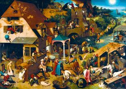 Pieter Bruegel the Elder - Netherlandish Proverbs, 1559   - Puzzel - 1000 Stukjes  