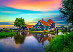 Farm House in the Netherlands - Puzzel  - 1000  Stukjes  