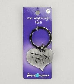 Hart sleutelhanger in mijn hart