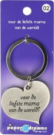Hart Sleutelhanger - Voor de liefste mama - Moederdag