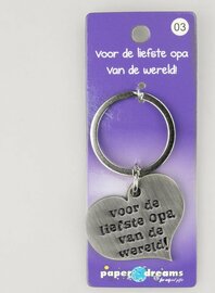 Hart Sleutelhanger - Voor de liefste opa
