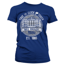 BACK TO THE FUTURE - T-Shirt Save the Clock Tower - Navy GIRL (L)
