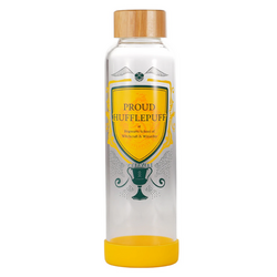 HARRY POTTER - Proud Hufflepuff - Water Bottle Glass 500ml