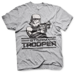 STAR WARS - T-Shirt Aiming Stormtrooper - H.Grey (S)