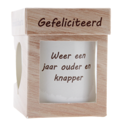 Candlelight4U - Kaars - Gefeliciteerd - Weer een jaar ouder en knapper