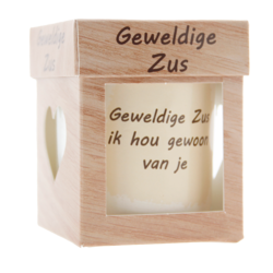 Candlelight4U - Kaars - Geweldige Zus - Geweldige Zus Ik hou gewoon van je 