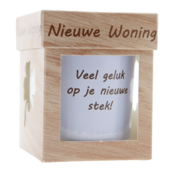 Candlelight4U - Kaars - Nieuwe Woning - Veel geluk op je nieuwe stek 