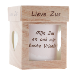 Candlelight4U - Kaars - Lieve Zus - Mijn Zus en ook mijn beste Vriendin 