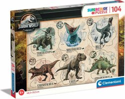 Clementoni Supercolor Puzzel Jurassic World 104 Stukjes
