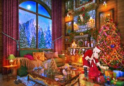 Puzzel Kerst / Christmas Lodge puzzel 1000 stukjes