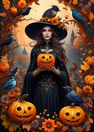 Halloween Witch / Heks Puzzel 500 Stukjes