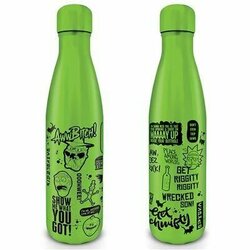RICK & MORTY - Metal Bottle - Quotes - 500ml