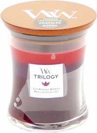 WoodWick Hourglass Medium Trilogy Geurkaars - Sun Ripened Berries