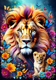 Lions - Maternal Love Collection  Puzzel - 1000 Stukjes
