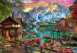 Lago Di Braies, Italy Puzzel 1000 Stukjes