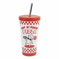 KETNIPZ - Pizza - Fashion Straw Tumbler - Size 550ml