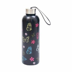 Eco Chic - Thermal Bottle (thermosfles) - T42 - Black Monarch Butterflies