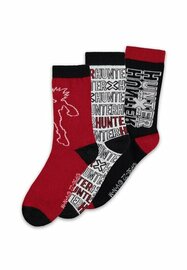HUNTER X HUNTER - Crew Socks - Pack of 3 pairs of socks (T39-42)