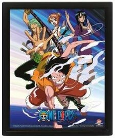 ONE PIECE - Straw Hat Pirates Assault - 3D Lenticular Poster 26x20cm