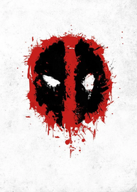 DEADPOOL MERC - Magnetic Metal Poster 45x32 - Spray Tag