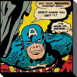 CAPTAIN AMERICA - Canvas 40X40 '38mm' - Now Or Never